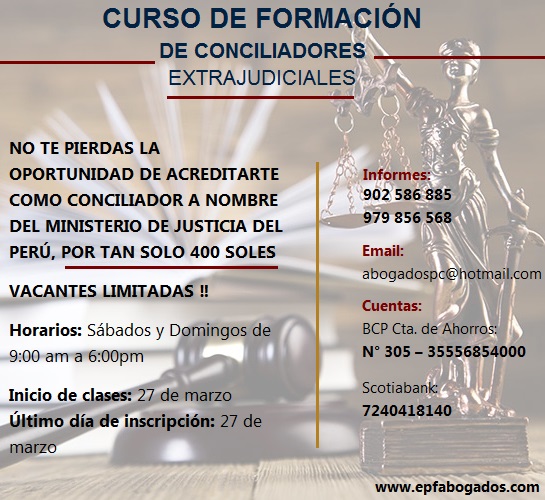 curso de conciliaciOn extrajudicial